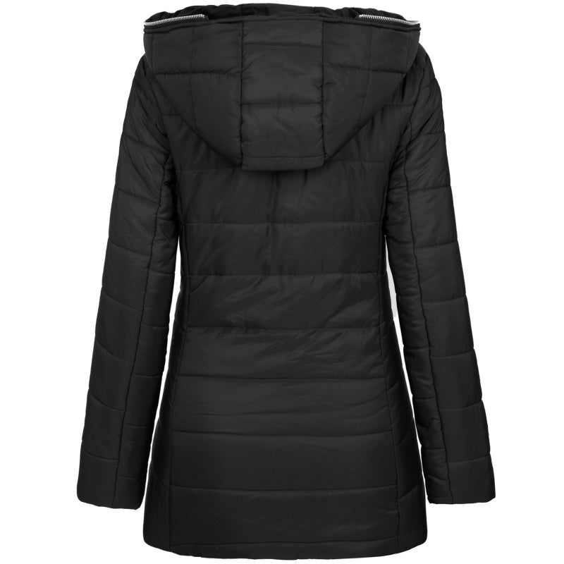 ❄️LAST DAY PROMOTION - 70%OFF 💖 Women's Hooded Mid-Length Winter Coat with Plush Lining