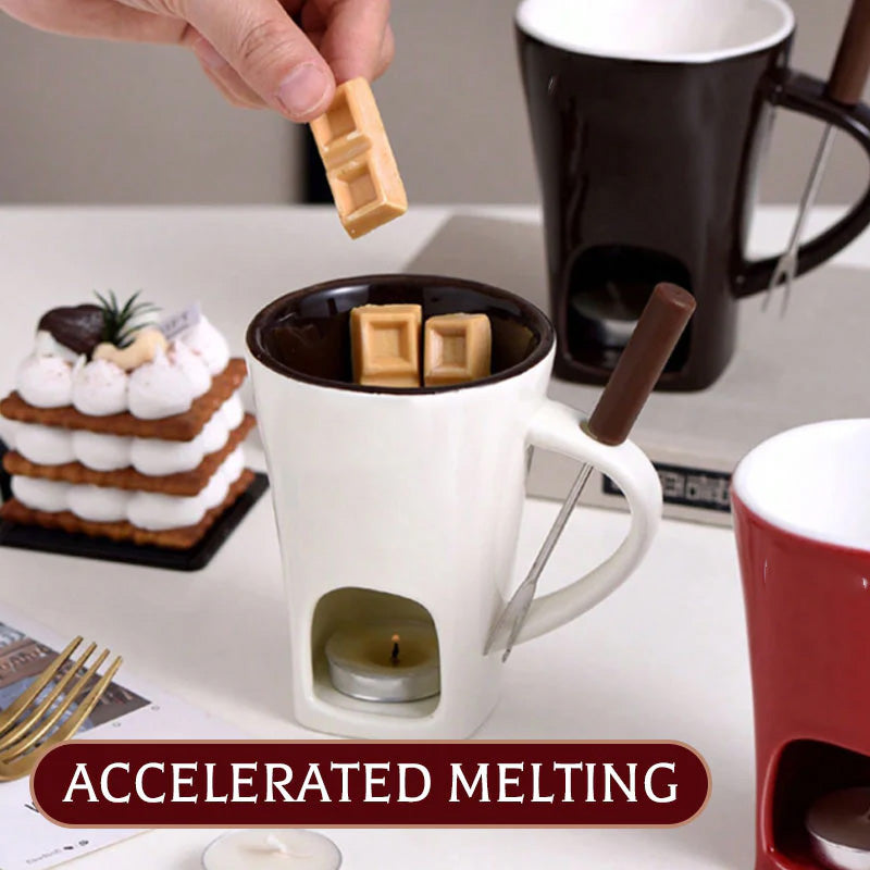 🎁Last Day 49% OFF🔥🍫 Handmade Chocolate Melting Mug – The Cozy Fondue Experience