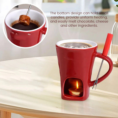 🎁Last Day 49% OFF🔥🍫 Handmade Chocolate Melting Mug – The Cozy Fondue Experience