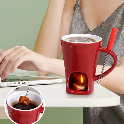 🎁Last Day 49% OFF🔥🍫 Handmade Chocolate Melting Mug – The Cozy Fondue Experience