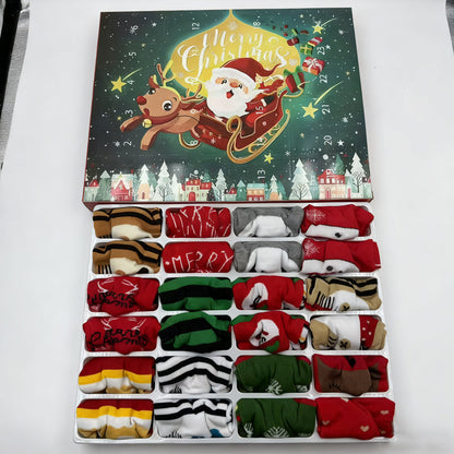 💥Christmas Sale 50% OFF🧦Christmas Socks Advent Calendar ✨24 days of cozy surprises! Countdown to Christmas🎄