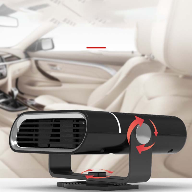 🚗🔥 2-in-1 Portable Car Heater and Fan - 360° Rotation, Fast Defrost, Heating and Cooling, Ultra Quiet and Lightweight, All-Weather Use!