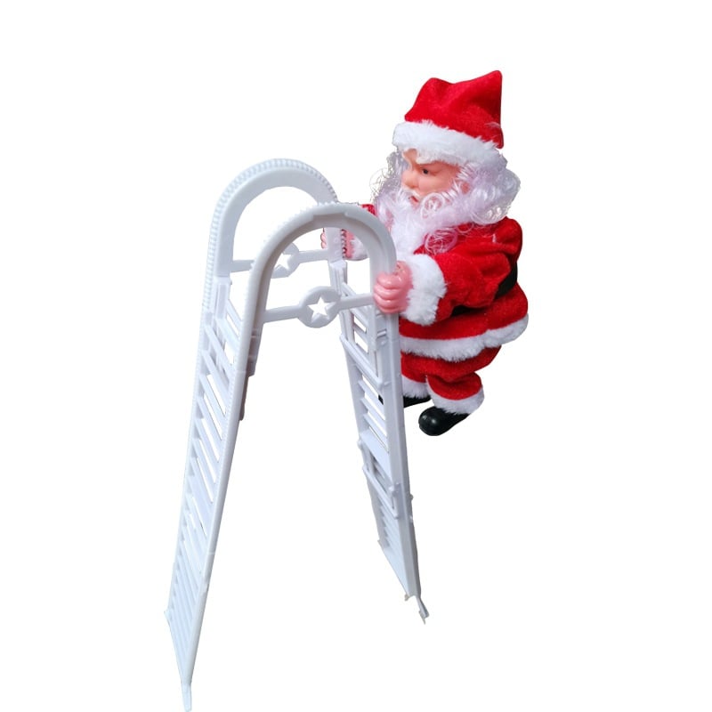 🎁Christmas Sale 50% OFF🎅Electric Fireplace Climbing Santa Claus Musical Toys🪜