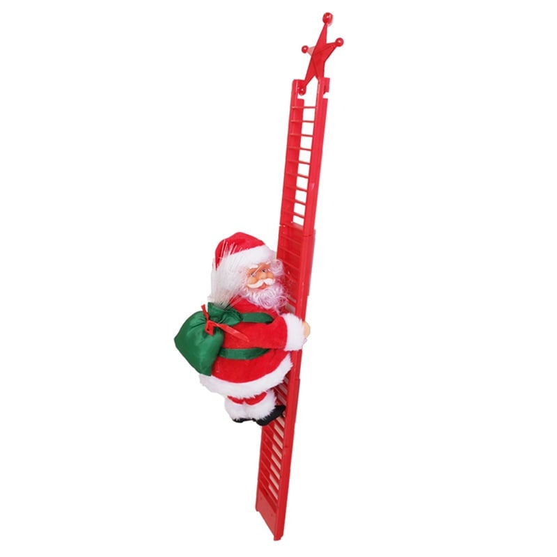🎁Christmas Sale 50% OFF🎅Electric Fireplace Climbing Santa Claus Musical Toys🪜