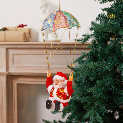 🎁Christmas Sale 50% OFF🎅Electric Fireplace Climbing Santa Claus Musical Toys🪜