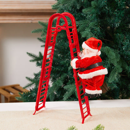 🎁Christmas Sale 50% OFF🎅Electric Fireplace Climbing Santa Claus Musical Toys🪜