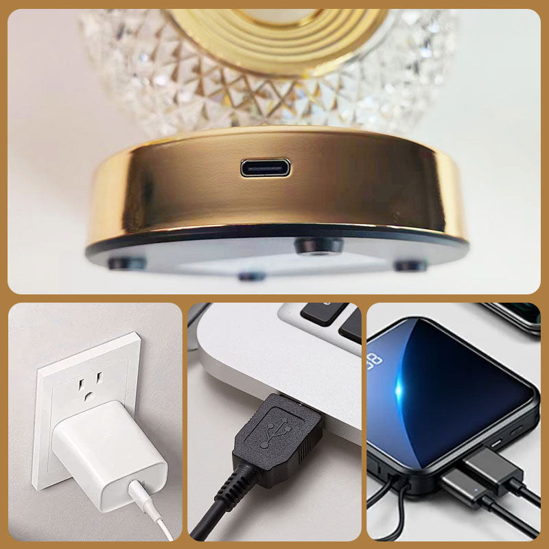 🎁Christmas Sale 50% OFF!!🎄50K+ SOLD! ✨Rechargeable Luxury Crystal LED Night Light Lamp