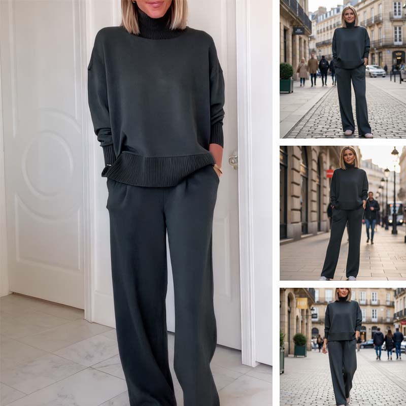 ❄️Winter Sale 50% OFF❄️Women's Turtleneck Knit Loungewear Set