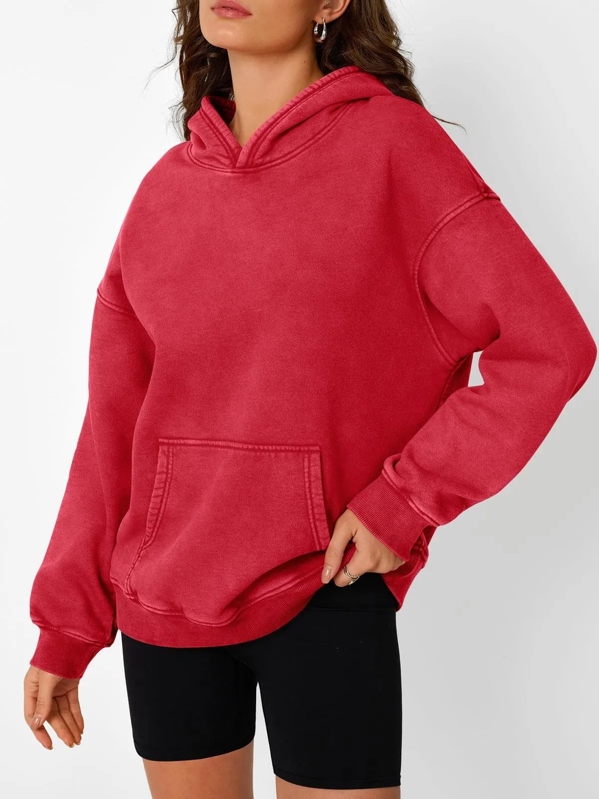 🔥LAST DAY SALE 60% OFF!!💥🎁Womens Acid Wash Hoodie Oversized Long Sleeve Fall Fashion Sweatshirts