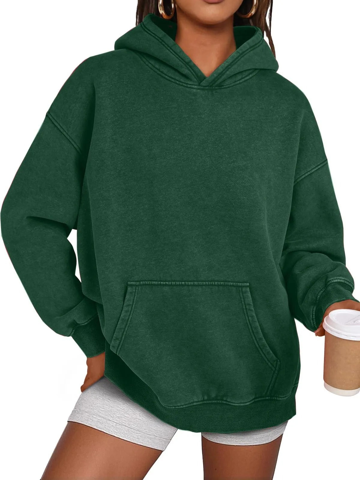 🔥LAST DAY SALE 60% OFF!!💥🎁Womens Acid Wash Hoodie Oversized Long Sleeve Fall Fashion Sweatshirts