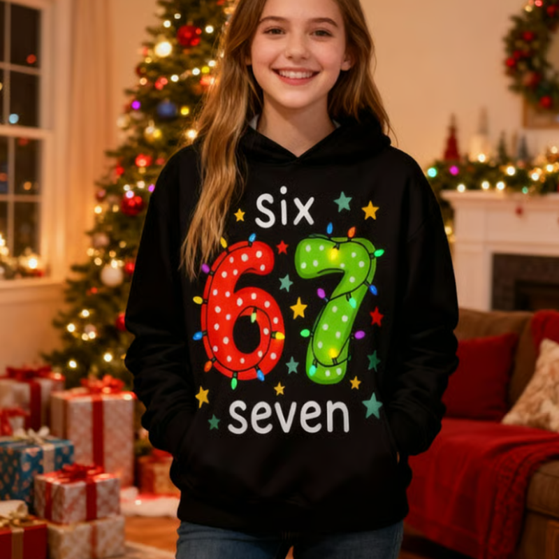 🎅🏼Christmas Sale 60% OFF🎄Kids' "67" Graphic Christmas Pullover Hoodies