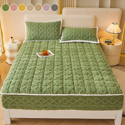 🎅CHRISTMAS SALE 50% OFF🎄Thickened Warm Fitted Bed Sheet - Great Gift🎁