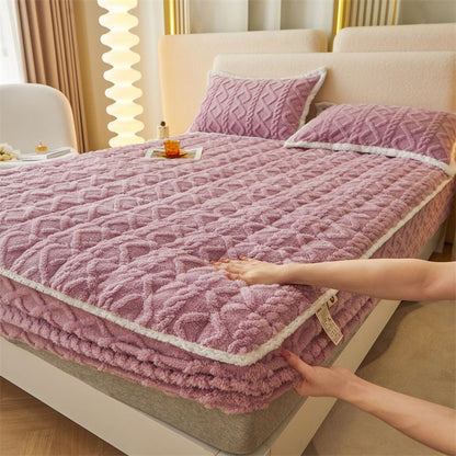 🎅CHRISTMAS SALE 50% OFF🎄Thickened Warm Fitted Bed Sheet - Great Gift🎁