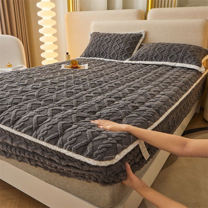 🎅CHRISTMAS SALE 50% OFF🎄Thickened Warm Fitted Bed Sheet - Great Gift🎁
