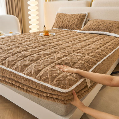 🎅CHRISTMAS SALE 50% OFF🎄Thickened Warm Fitted Bed Sheet - Great Gift🎁