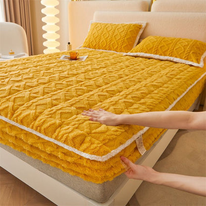 🎅CHRISTMAS SALE 50% OFF🎄Thickened Warm Fitted Bed Sheet - Great Gift🎁