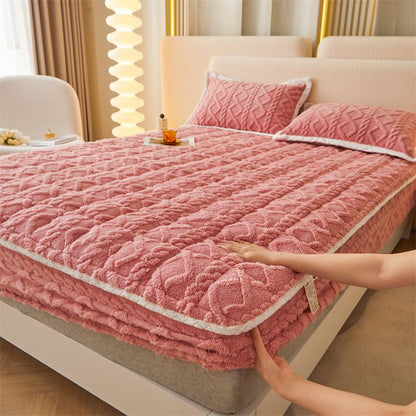 🎅CHRISTMAS SALE 50% OFF🎄Thickened Warm Fitted Bed Sheet - Great Gift🎁