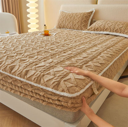 🎅CHRISTMAS SALE 50% OFF🎄Thickened Warm Fitted Bed Sheet - Great Gift🎁