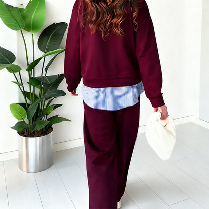 🎁New Year Sale 50% OFF ⏰ Women's Casual Two-Piece Set With Long Sleeves, Top and Pants.