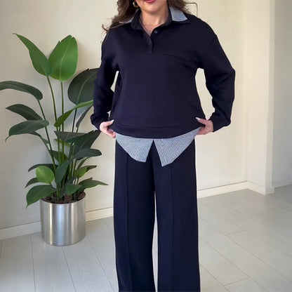 🎁New Year Sale 50% OFF ⏰ Women's Casual Two-Piece Set With Long Sleeves, Top and Pants.