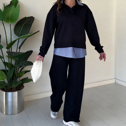 🎁New Year Sale 50% OFF ⏰ Women's Casual Two-Piece Set With Long Sleeves, Top and Pants.