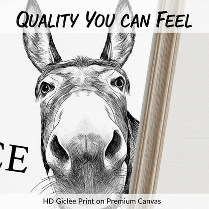 📢Limited-time 60% OFF🏡✨Funny Bathroom Wall Art - "Nice Ass" Donkey Print