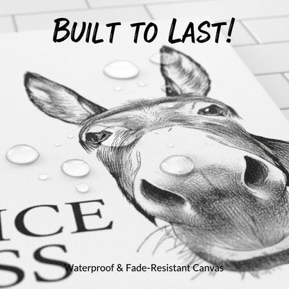 📢Limited-time 60% OFF🏡✨Funny Bathroom Wall Art - "Nice Ass" Donkey Print