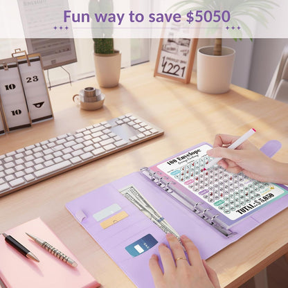 🔥BEST NEW YEAR GIFT £8.99!!🎁100 Envelope Savings Challenge Book💷