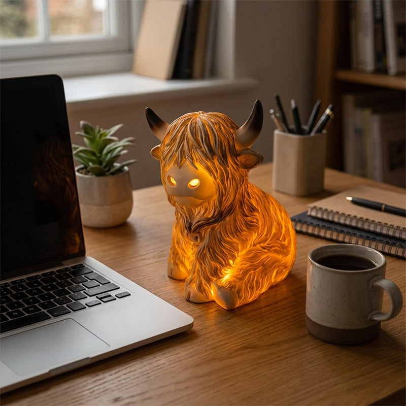 🔥🎁New Arrival 50% OFF💥🐮 The Cozy Highland Glow: Highland Cattle Lamp