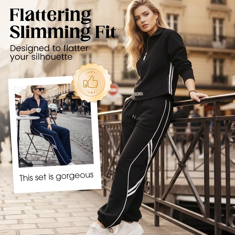🩷Limited Sale 50% OFF🩷Women's Half-Zip Casual Tracksuit Set