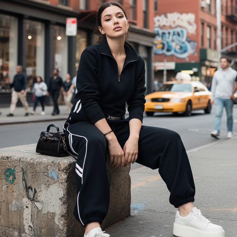 🩷Limited Sale 50% OFF🩷Women's Half-Zip Casual Tracksuit Set