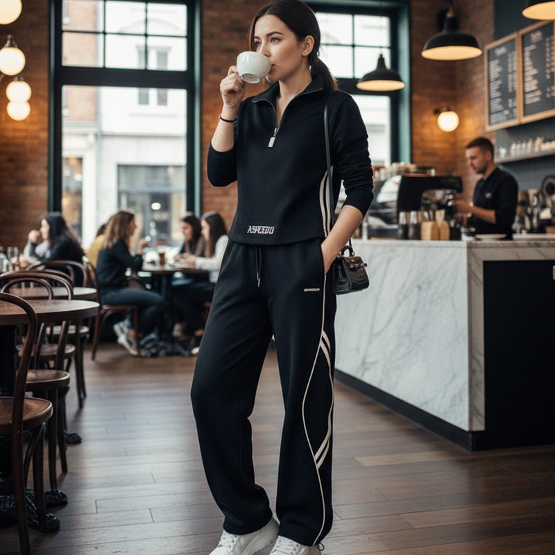 🩷Limited Sale 50% OFF🩷Women's Half-Zip Casual Tracksuit Set