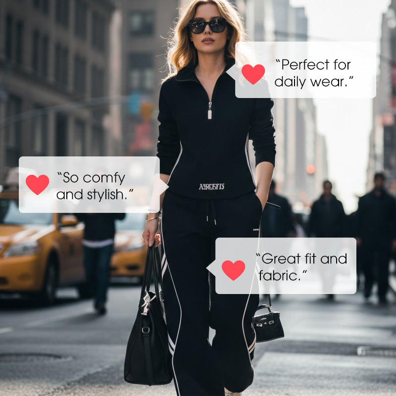 🩷Limited Sale 50% OFF🩷Women's Half-Zip Casual Tracksuit Set