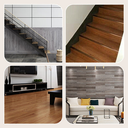 🧱 BUY 3 GET 1 FREE! 🔥（36 in × 6 in × 1/8 in）🏠 Wood Grain Peel and Stick Floor Tiles – 5-PC Set, Self-Adhesive, Waterproof & Easy DIY Installation 🌿