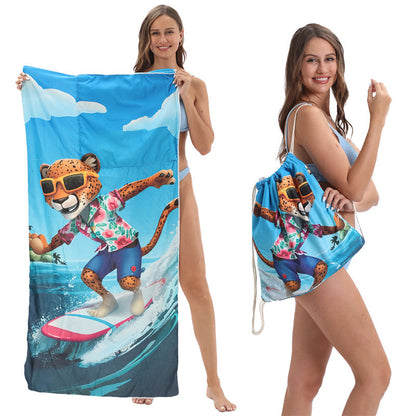 🥳LIMITED TIME 50% OFF!🏖️2-in-1 Convertible Beach Towel & Drawstring Backpack