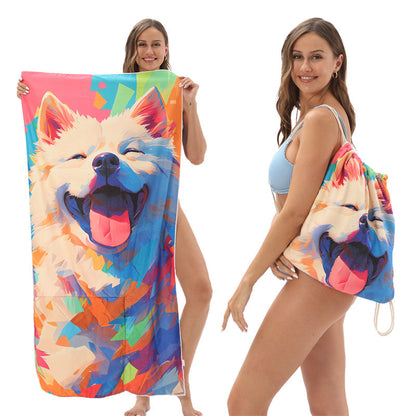 🥳LIMITED TIME 50% OFF!🏖️2-in-1 Convertible Beach Towel & Drawstring Backpack