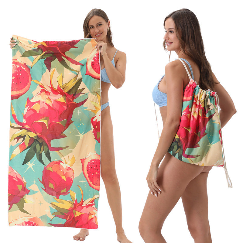 🥳LIMITED TIME 50% OFF!🏖️2-in-1 Convertible Beach Towel & Drawstring Backpack