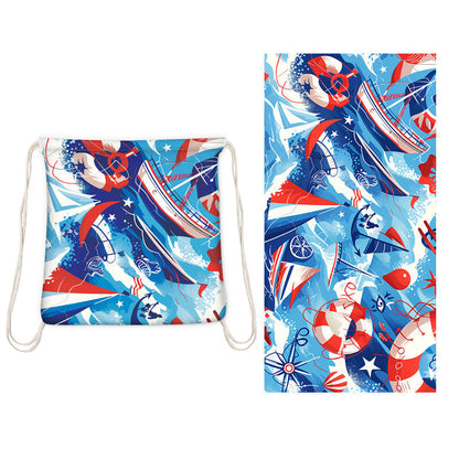 🥳LIMITED TIME 50% OFF!🏖️2-in-1 Convertible Beach Towel & Drawstring Backpack