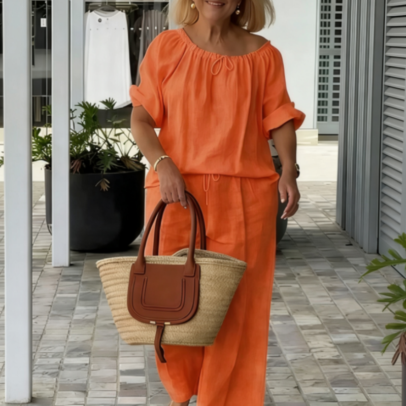 👚 70% OFF NOW! 💃 Women's Drawstring Top & Pants 2-Piece Set – Relaxed Fit, Comfortable & Perfect for Lounging or Everyday Style 🌸