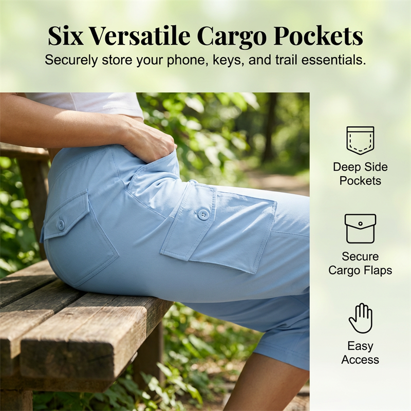 💥Limited-Time 70% OFF ✨Women's Lightweight Cargo Capris🌿 Adventure-Ready Comfort And Style 🌿