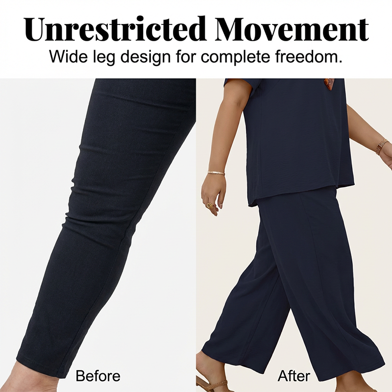 💐LAST DAY SALE 70%OFF!!💕Women's Casual Short Sleeve Top & Wide Leg Pants Set