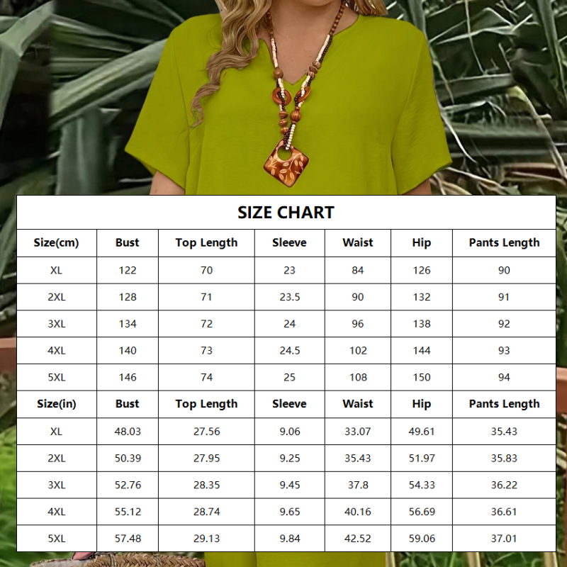 💐LAST DAY SALE 70%OFF!!💕Women's Casual Short Sleeve Top & Wide Leg Pants Set