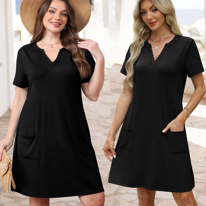 🔥LAST DAY SALE: ONLY ￡14.99!!💃Women's Elegant V-Neck Summer Vacation Dress
