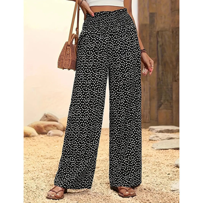 👖 70% OFF NOW! ✨ Women's Smocked High Waist Wide Leg Pants – Flattering Fit, Breathable Fabric & Effortless Style 🌸