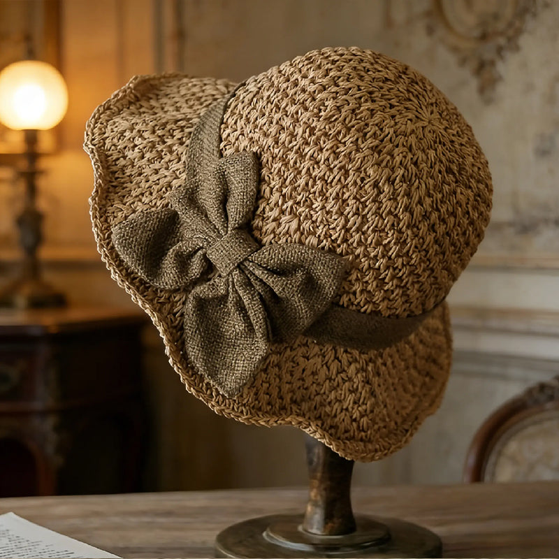 👒LAST DAY SALE ONLY ￡10.99!🌞Elegant Woven Straw Sun Hat with Bow