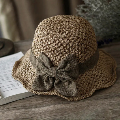 👒LAST DAY SALE ONLY ￡10.99!🌞Elegant Woven Straw Sun Hat with Bow