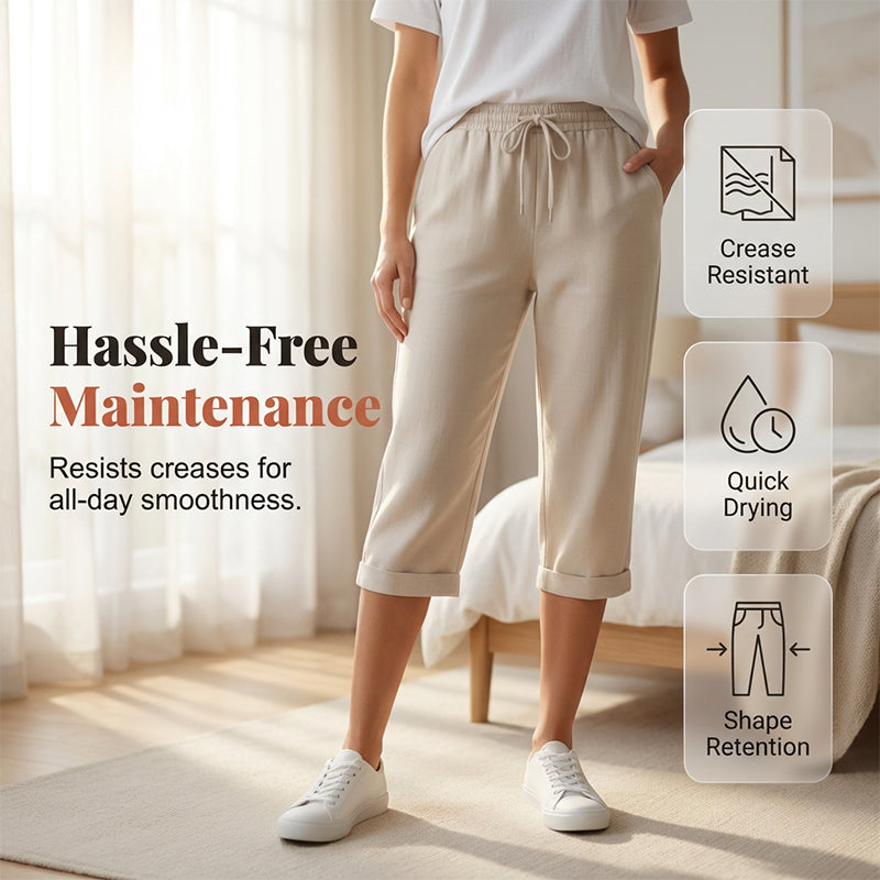 ⏳Time-Limited Special Price: ￡11.99!!⏰Women's Casual Cotton Linen Capris