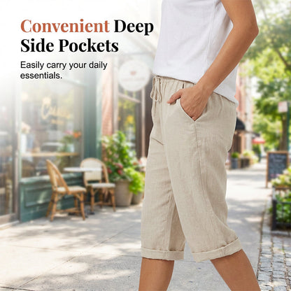 ⏳Time-Limited Special Price: ￡11.99!!⏰Women's Casual Cotton Linen Capris