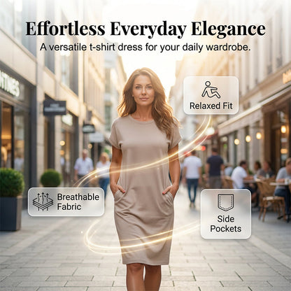 🔥Summer Hot Sale 70% OFF⏳Women's Casual Short Sleeve T-Shirt Dress🌟 Effortlessly Stylish, All-Day Comfort 👗