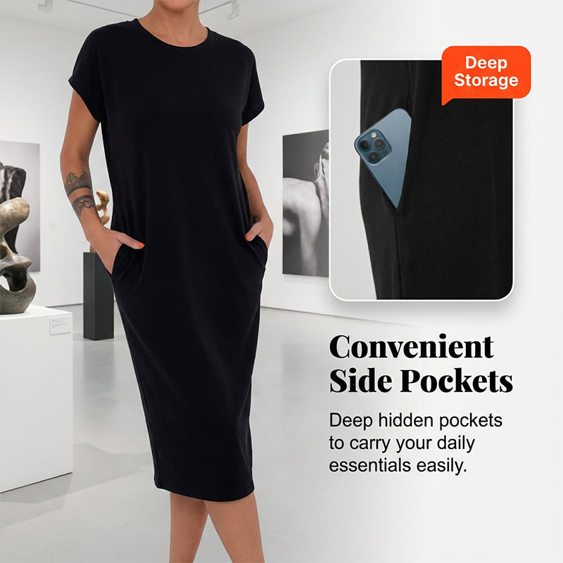 🔥Summer Hot Sale 70% OFF⏳Women's Casual Short Sleeve T-Shirt Dress🌟 Effortlessly Stylish, All-Day Comfort 👗